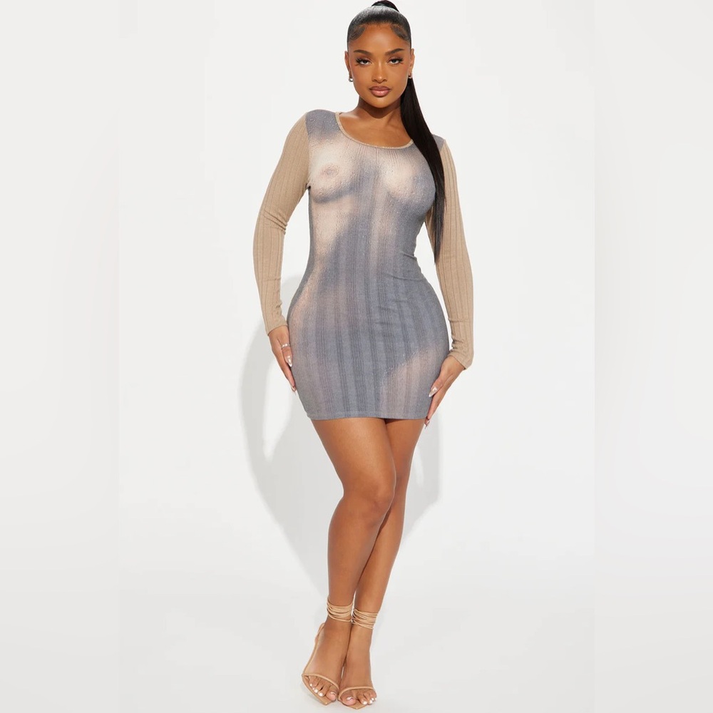 Rain On Me Ribbed Mini Dress